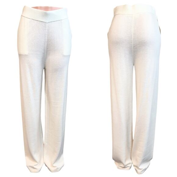 RAMY BROOK Ivory Knit Rowan Sweater Pant SZ L $325 - Picture 2 of 9